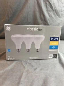 GE Classic 65-Watt EQ LED Br30 Soft White Dimmable Floodlight Bulb 650 Lm 3-PACK - Picture 1 of 5