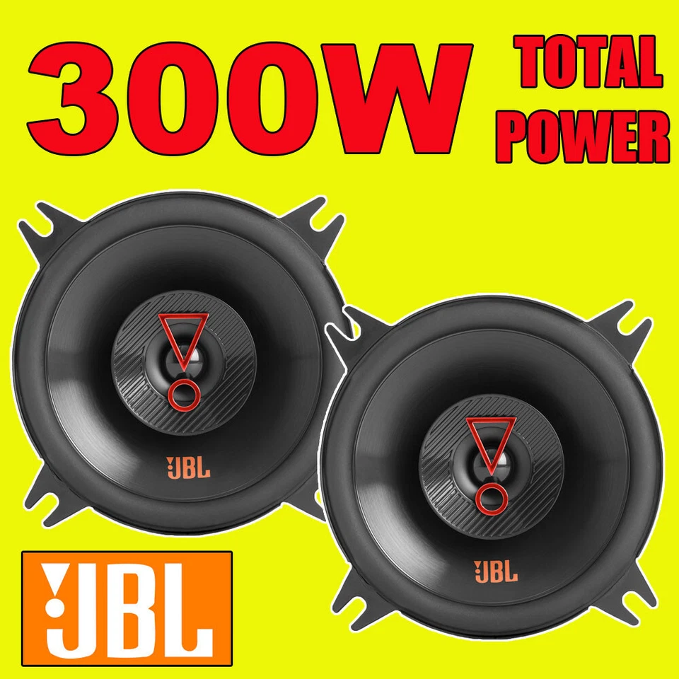 JBL Stage3 427 4" 10cm 2 Way 150 Watts Coaxial Car Shelf Speakers Grills