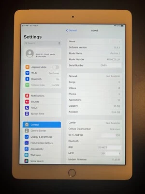 Apple iPad Air 2 16GB | MGHC2LL/A | White | Wi-Fi & Cellular | Almost Mint - Image 1 of 3