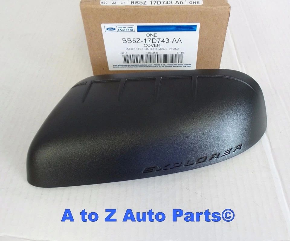 NEW 2011-2016 Ford Explorer Black DRIVER Side Mirror Cap or Cover, OEM Ford Foto 1 de 1