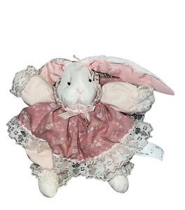 Vintage 1994 House Of Lloyd Parachute Shelf Sitting Pink Puffin Bunny 8” - Picture 1 of 3