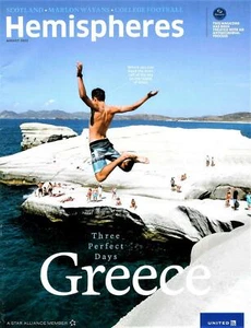 United Airlines HEMISPHERES Magazine - August 2021 Three Perfect Days in Greece - Picture 1 of 1