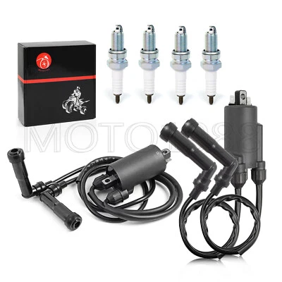 Ignition Coil Pack & spark plug + Cap For HONDA Goldwing 1200 GL1200 1984 - 1987 - Image 1 of 4