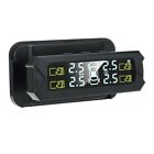 Black ABS+PC Solar Tire Pressure Monitor System Durable High Quality Car