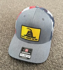 Don't Tread on Me Flag Hat Gadsden SnapBack Trucker Mesh Handcrafted in Florida - Picture 1 of 13