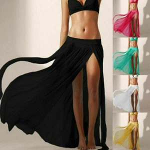 Women's Cover Up Wrap Swimwear Sarong Bikini Sheer Beach Pareo Swimdress Summer - Picture 1 of 13