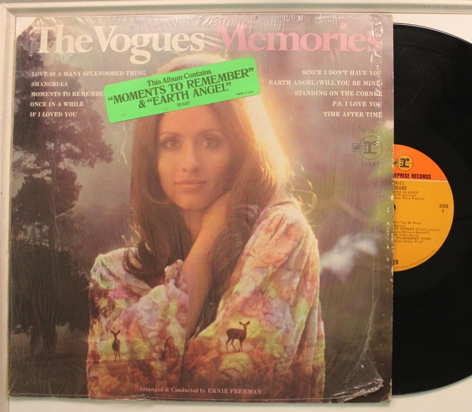 The Vogues Lp Memories On Reprise - Vg+ To VG / VG (Corner Cut; In Shrink W - Image 1 of 1