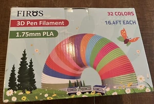 FIROS 3D Pen Filament Refills, 32 Colors PLA Filament Each Color 16.4FT Each - Photo 1/5