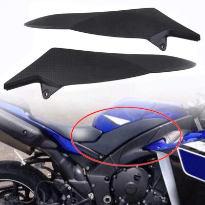 Par apto para Yamaha YZF-R1 2007-2014 negro ABS cubierta de tanque panel lateral Foto 1 de 4