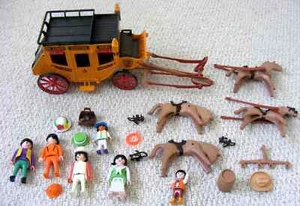 PLAYMOBIL 3803 WESTERN EXPRESS ENTRENADOR DE ESCENARIO CON FIGURAS Y CABALLOS - Imagen 1 de 2