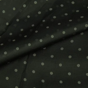 Mini white polka dot on black pure silk organza gauze fabric transparent,SOZ152 - Picture 1 of 3