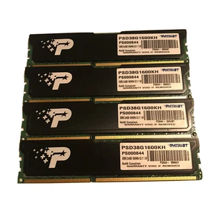 4 LOT Patriot 16GB(4x4GB) PC3-12800 1600/1333MHz DDR3 PSD38G1600KH RAM g0hm - Picture 1 of 2