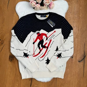 Maglione Polo RALPH LAUREN Sci Sportivo Bianco Valle Natale M L XL - Foto 1 di 18