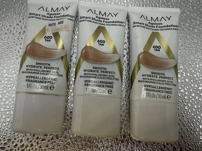 Almay 3 PACKS Smart Shade Foundation Skintone Matching Technology #600 Tan New - Image 1 of 4