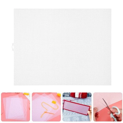  4 Pcs Plastic Mesh Canvas Sheets Quilting for Embroidery Screen Crafts - Image 1 of 4