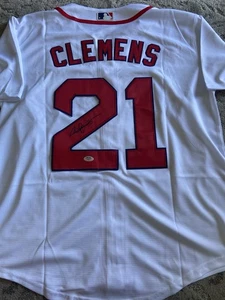Roger Clemens Signed Autograph Auto Boston Red Sox Jersey PSA/DNA - Picture 1 of 2