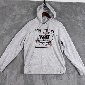 Vans Stackton Floral Hoodie Heather Gray Pullover Damen Größe M - Bild 1 von 11