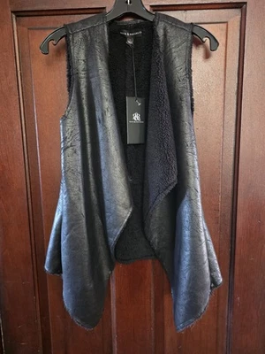 Rock & Republic в дикий женщин водопад жилет S черный драпировки новый с Ярлыками - Изображение 1 из 4