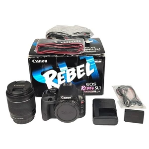 New Canon EOS Rebel SL1 Touch Screen DSLR With Canon Zoom Lens & Accessories - Picture 1 of 9