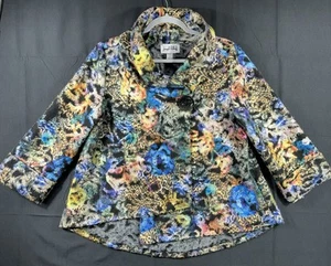 Colorful Textured Joseph Ribkoff Jacket - Size 10 - Multi Color, Single Button - Picture 1 of 7