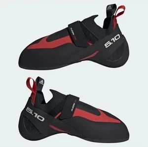 ADIDAS Five Ten Aleon Climbing Shoes Black Red Men’s Sz 9.5 * NEW* BC0861 $190 - Picture 1 of 11