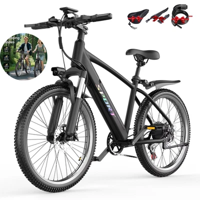 Electric Mountain Bike 1500W 48V 26" City Bike 65 Miles E Bikes Adults &Teens US - Image 1 of 4