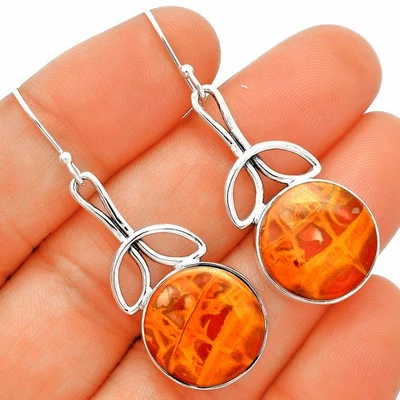 Natural Noreena Jasper 925 Sterling Silver Earrings Jewelry E-1197 - Image 1 of 4