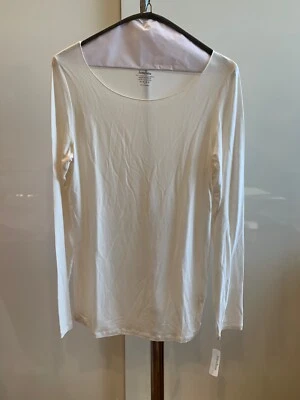 Top de salón Majestic Paris para Neiman Marcus blanco manga larga talla 4 nuevo con etiquetas Foto 1 de 4