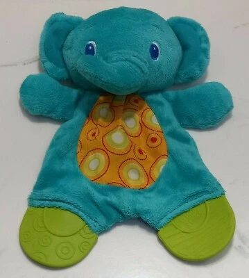 Manta de seguridad amorosa de elefante Bright Starts mordedor juguete suave peluche arrugado Foto 1 de 4