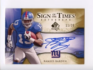 2009 SP AUTHENTIC RAMSES BARDEN SIGN OF THE TIMES GOLD #ST-RB 11/25 RC AUTO - Bild 1 von 1