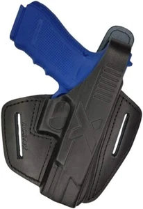 B9 Leather Holster fits Glock 20 21 37 Beltholster Right-handed black VlaMiTex - Picture 1 of 4