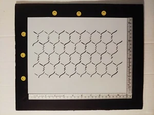 Chicken Wire Chain Link Fence 11" x 8.5" Custom Stencil FAST FREE SHIPPING - Picture 1 of 2