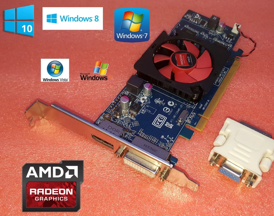 Windows 10 HP Pavilion p6230y p6232p p6234f  DVI 1GB HD Video Graphics Card - Image 1 of 1