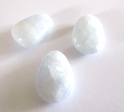 Edelstein ~~ Heilstein ~~ Tropfen  ~~  Calcit blau ~~ Anhänger ~ gebohrt * - Bild 1 von 4