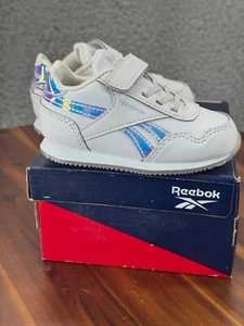 Reebok Royal Cljog 3.0 1V Toddler White Iridescent Sneaker Size 4 Running Shoe - Picture 1 of 12