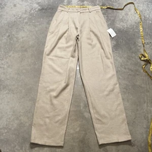 The Frankie Shop Pants Womens Large Beige Layton Boiled Wool Suit Pant Pleated - Picture 1 of 13