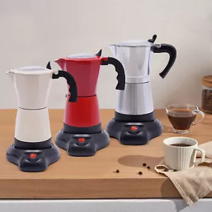 300ml Elektrische Kaffeemaschine Espressokocher 6 Tassen Italia Mokka Kanne 480W - Bild 1 von 29