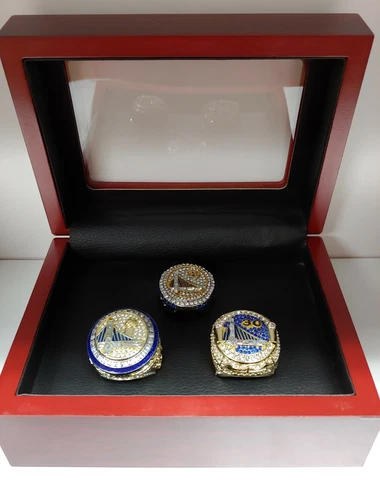 Stephen Curry - Golden State Warriors Championship 3 Ring Set With Display Box Cover