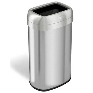 16 Gallon Open Top Stainless Steel Touchless Sensor Automatic Recycle Trash Can - Picture 1 of 6