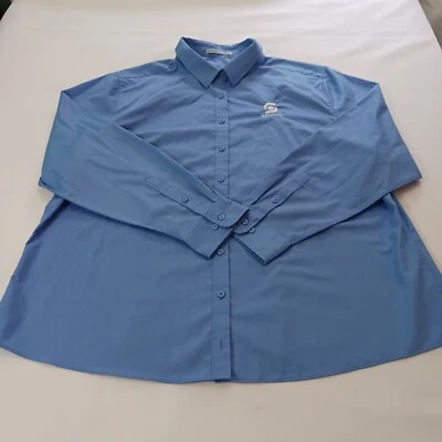 Camisa SONOCO Autoridad Portuaria Para Hombre Azul Abotonada Empleado Pecho Medido 52" Foto 1 de 4