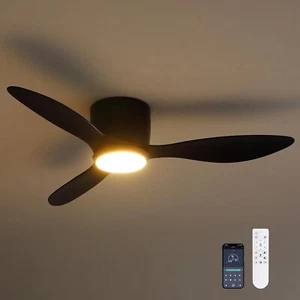 Ceiling Fan 52" 3 Blade - 6 Speed DC Motor - LED Light - Remote & App Control - Picture 1 of 12