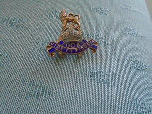 VINTAGE ROYAL ARMY PAY CORPS OLD COMRADES ASSOCIATION ENAMEL LAPEL BADGE - GAUNT - Picture 1 of 2