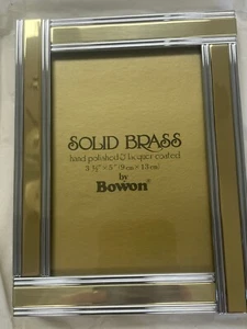 Bowon Brass Photo Frames, 3-1/2” X 5”, NIB, Set Of 2 - Picture 1 of 11