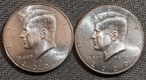 2009-P/D Kennedy Half Dollar Set - Satin Finish - (2 Coins) Cover