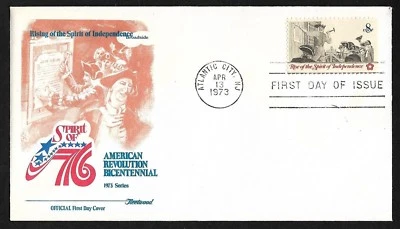 #1477 8c Posting a Broadside- American Revolution Bicentennial - Fleetwood FDC - Image 1 of 2