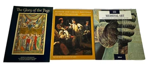 lot of 3 vintage MEDIEVAL ART paperback books large size german flemish classics - Picture 1 of 21
