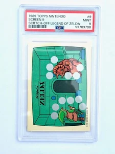 1989 Topps Nintendo Legend of Zelda Trading Card Scratch Off Screen 9 - PSA 9 - Picture 1 of 2