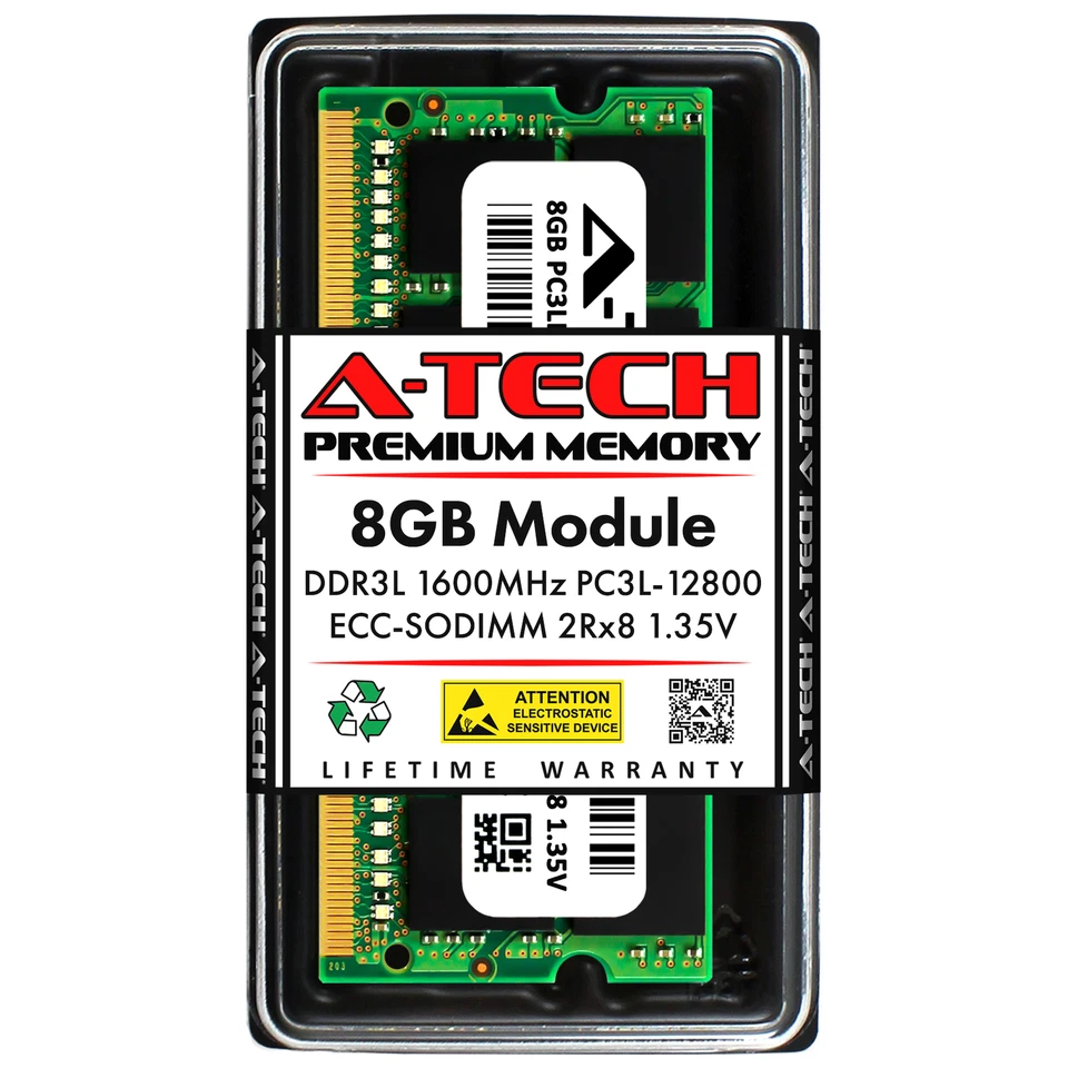 8GB DDR3 1600MHz ECC SODIMM Hynix HMT41GA7AFR8A-PB Equivalent Server Memory RAM - Image 1 of 2