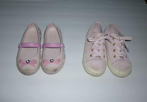 LOTTO DI 2 SCARPE DA TENNIS CROCS & CONVERSE ALL STAR BAMBINI TAGLIA 10