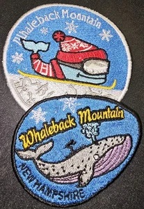 Confezione 2 toppe sci WHALEBACK MOUNTAIN NH COMBO ricamate LOTTO DI 2 ferri da stiro GRANDE - Foto 1 di 18